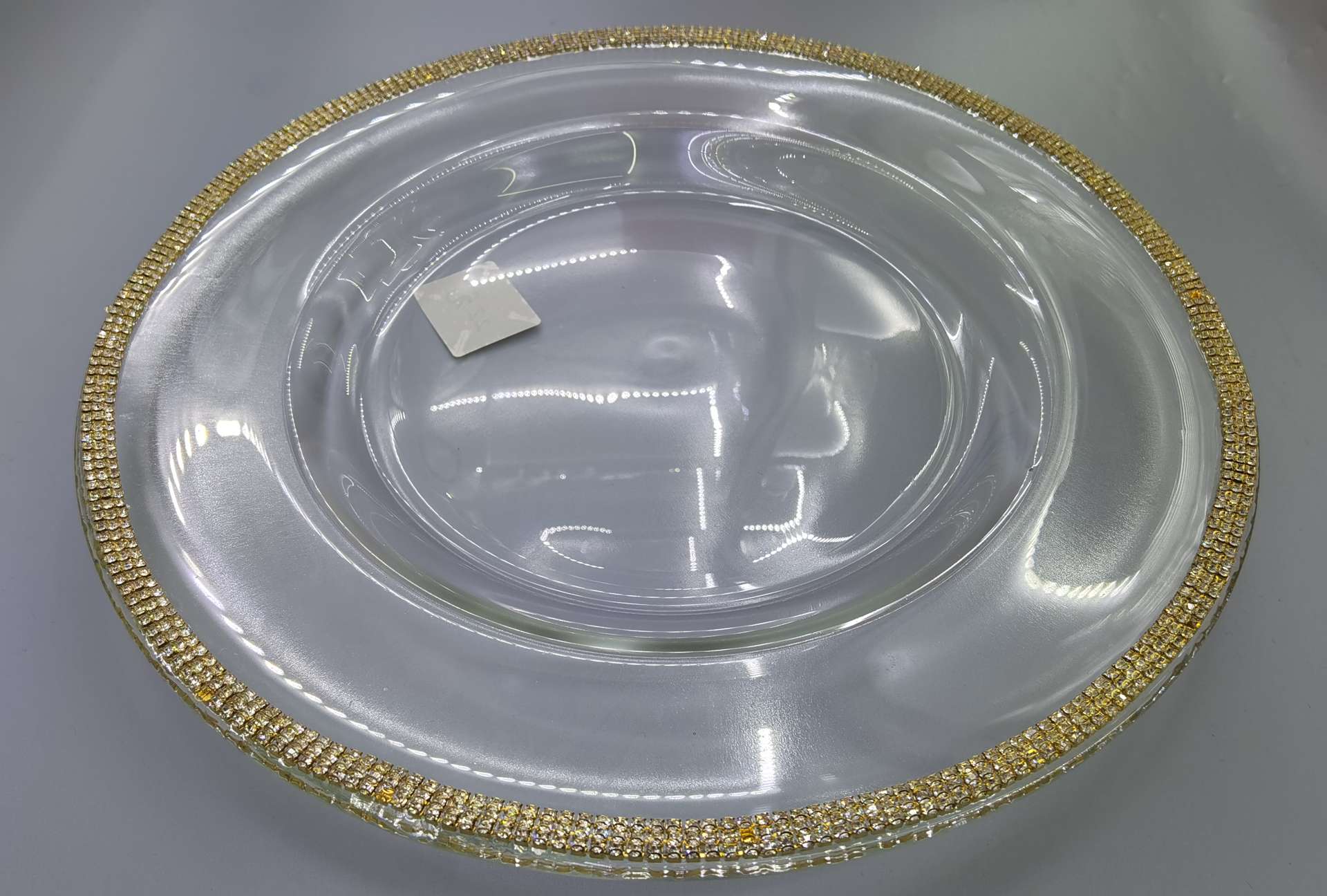 玻璃盘子垫盘玻璃盘子个性装饰品客厅装饰开业软装家居奢华时尚创意家居装饰品炫彩3008