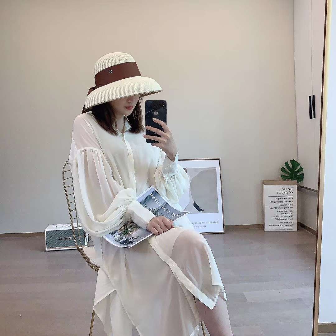 A chanel-style straw hat