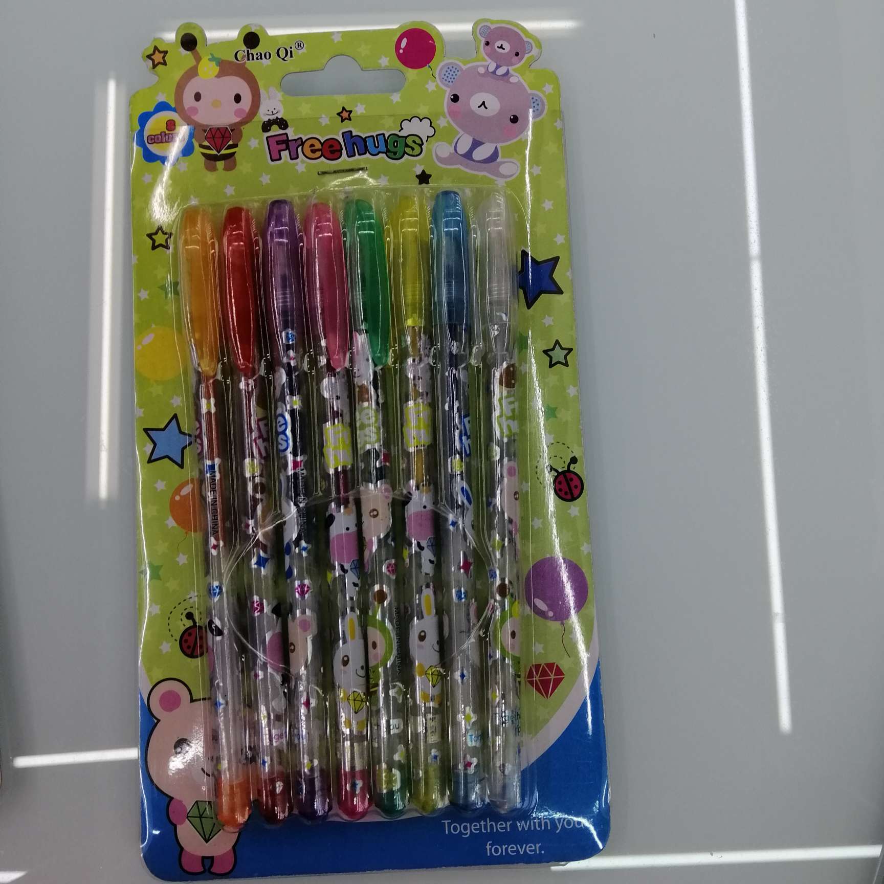 Yiwu Hanjia Stationery's 8-pack flash pen with card suction can be used for drawing and writing full figure