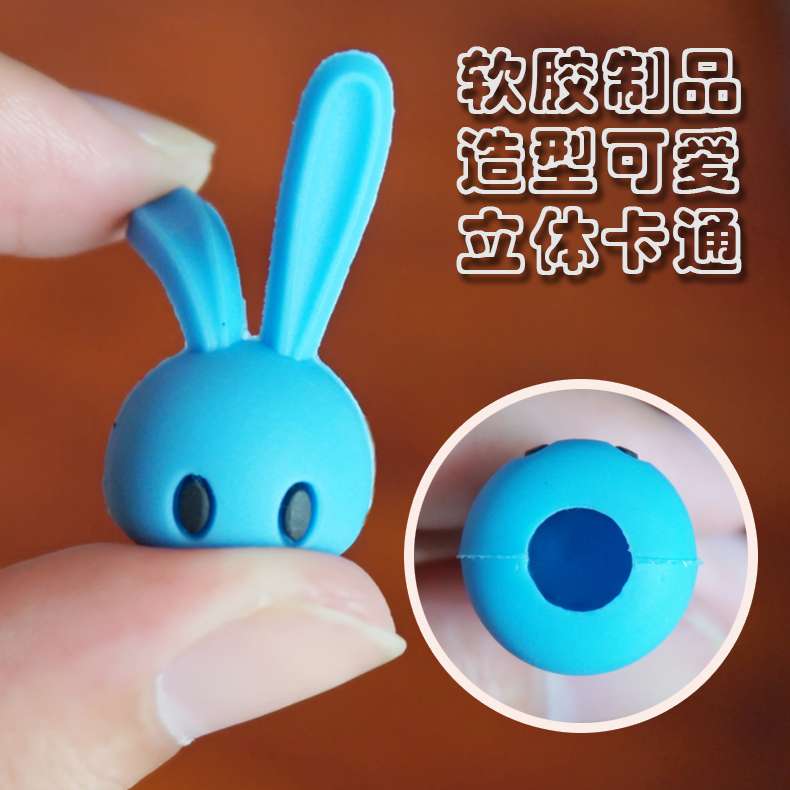 Cartoon animal soft rubber pen cap details Picture