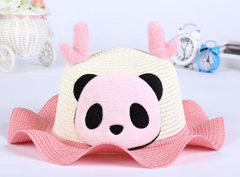 Children's straw hats Children's hats cartoon straw hats Summer sun hats baby hats