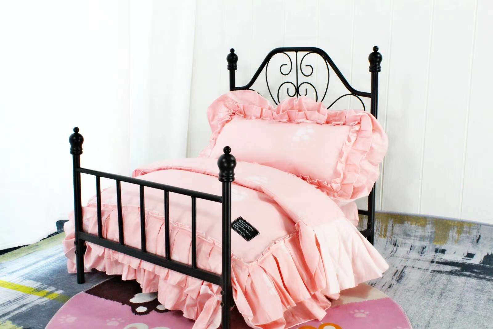 爆款宠物床系列铁艺宠物床架+纯棉床品四件套床品垫子全可拆洗现预订中，需要老板们联系啦详情图7