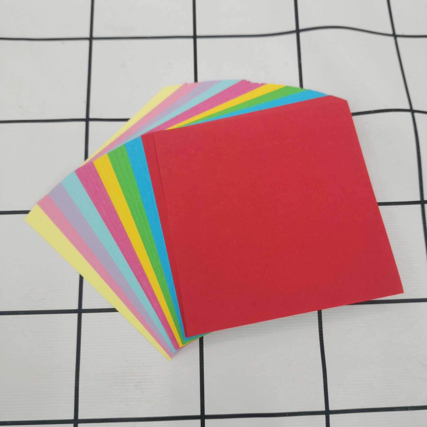 7.5cm厘米120张手工折纸彩色DIY纸鹤爱心许愿纸糖果色彩虹色
