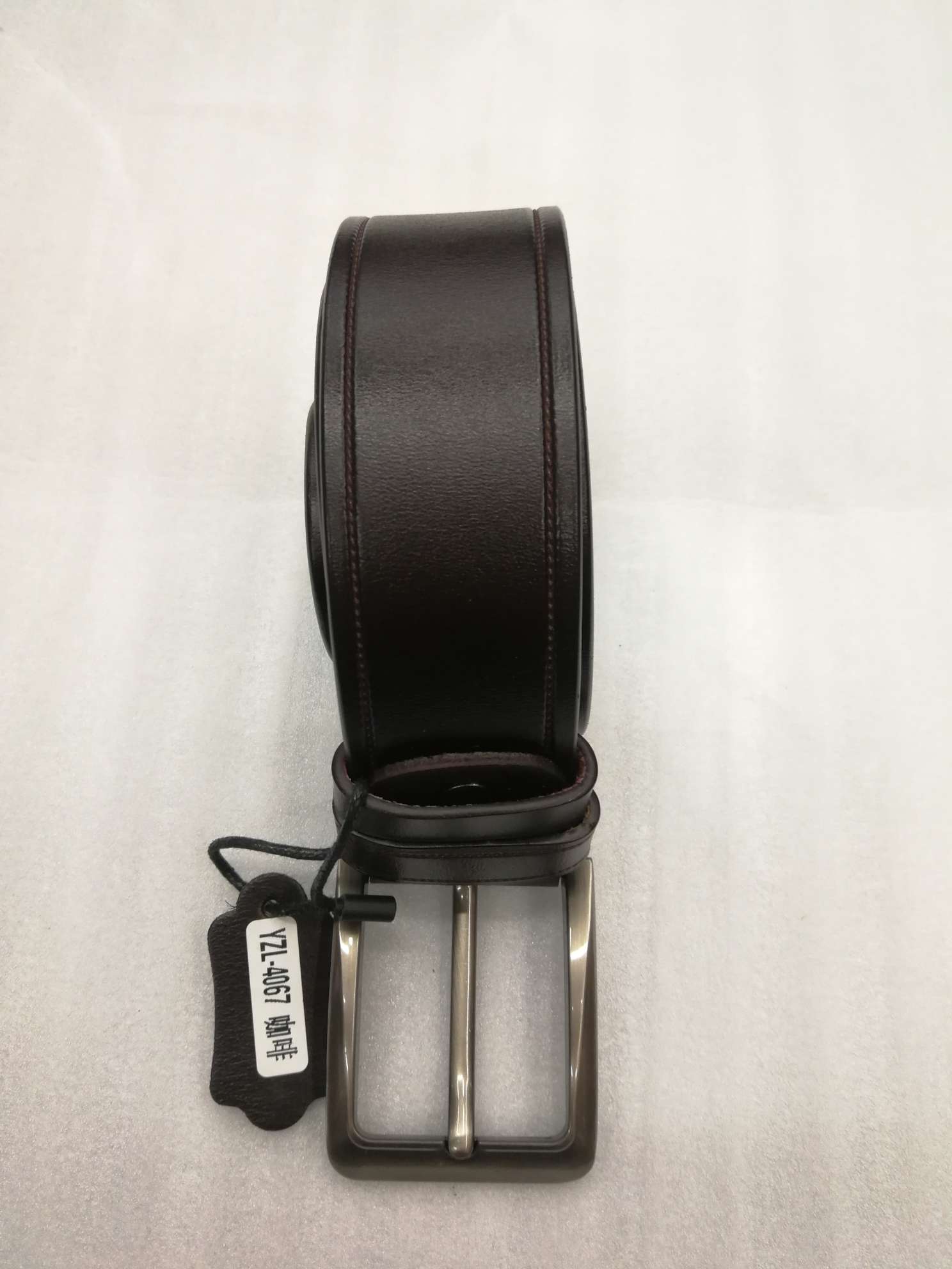 义乌好皮带AB0042韩版潮流牛皮针扣休闲时尚男士腰带厂家直销供应内销外贸细节图