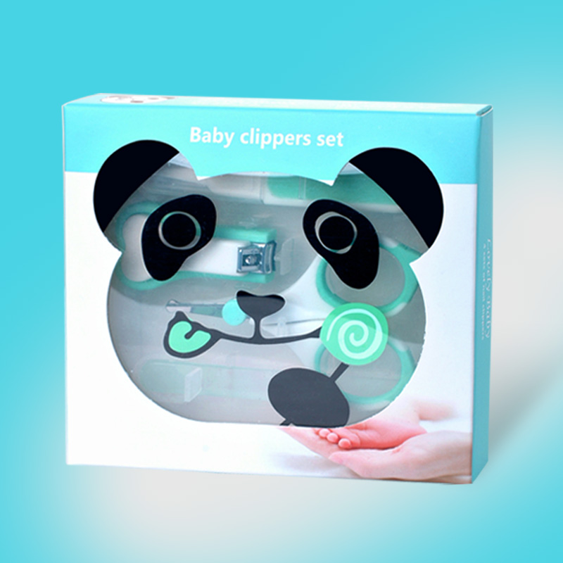 Panda Baby Care 4-Piece Baby Nail Clipper Set Baby Nail Clipper Knife Sharpener Cute Cartoon Version undefined