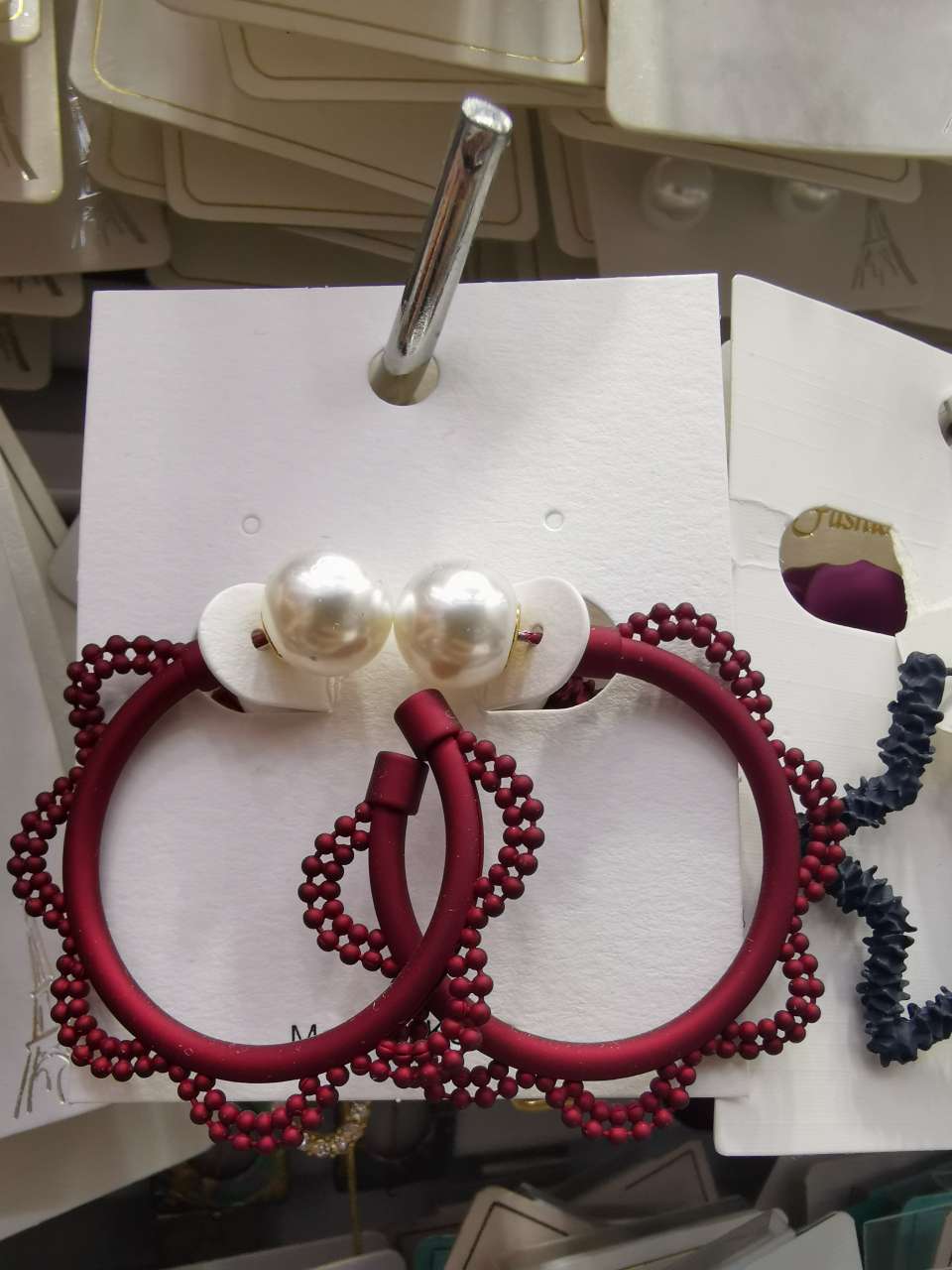 The plum flower earrings thumbnail