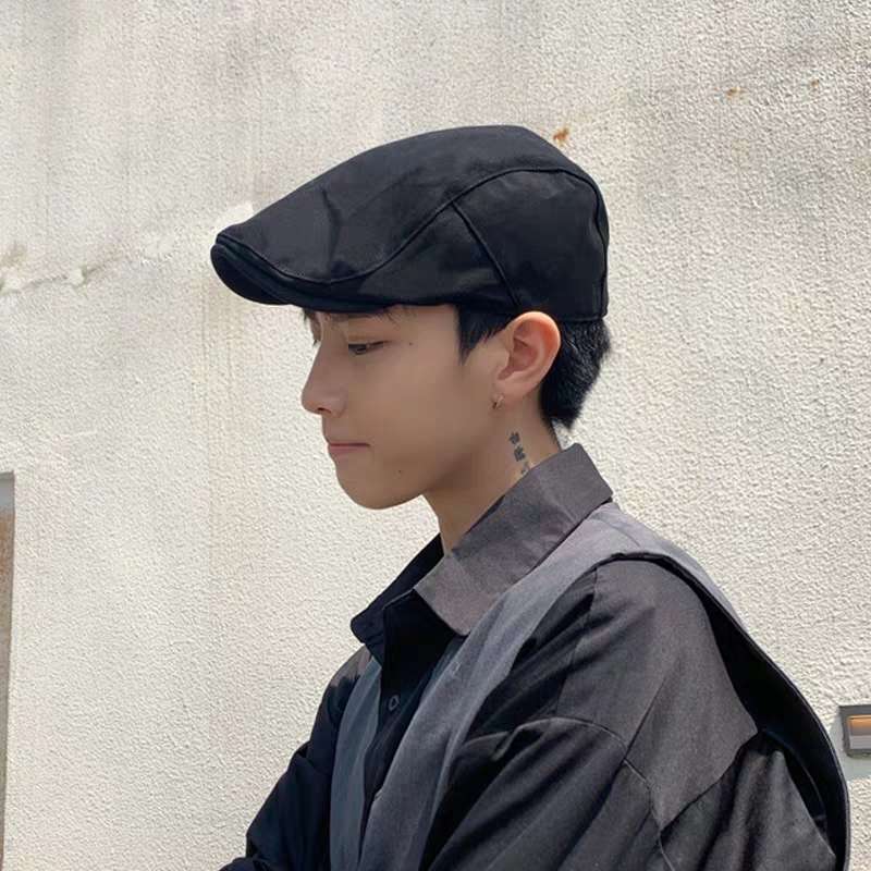 Hat Women Korean Version Of All The Fashionable Japanese Retro Front Hat Women British Short Eaves Spring Summer Thin Street Beret details Picture