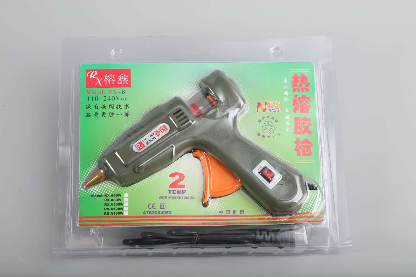 Hot glue gun, glue stick tape, glue needle