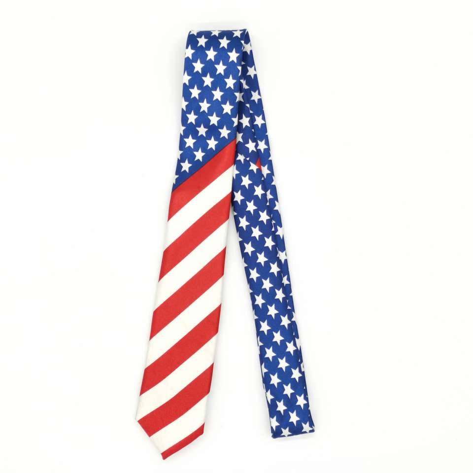 国旗领带英国美国海地国旗领带时尚休闲领带来图可定制详情图4