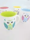 Cute owl-colored glazed ceramic cups, coffee cups, water cups undefined