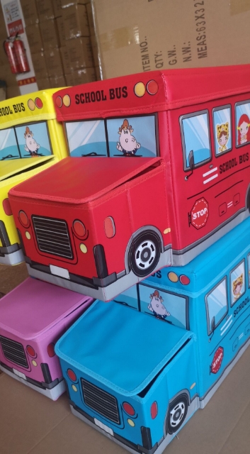 玩具收纳盒 公交车收纳箱收纳凳可座产品图