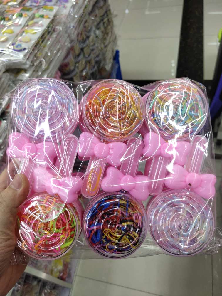 Lollipop disposable rubber band thumbnail
