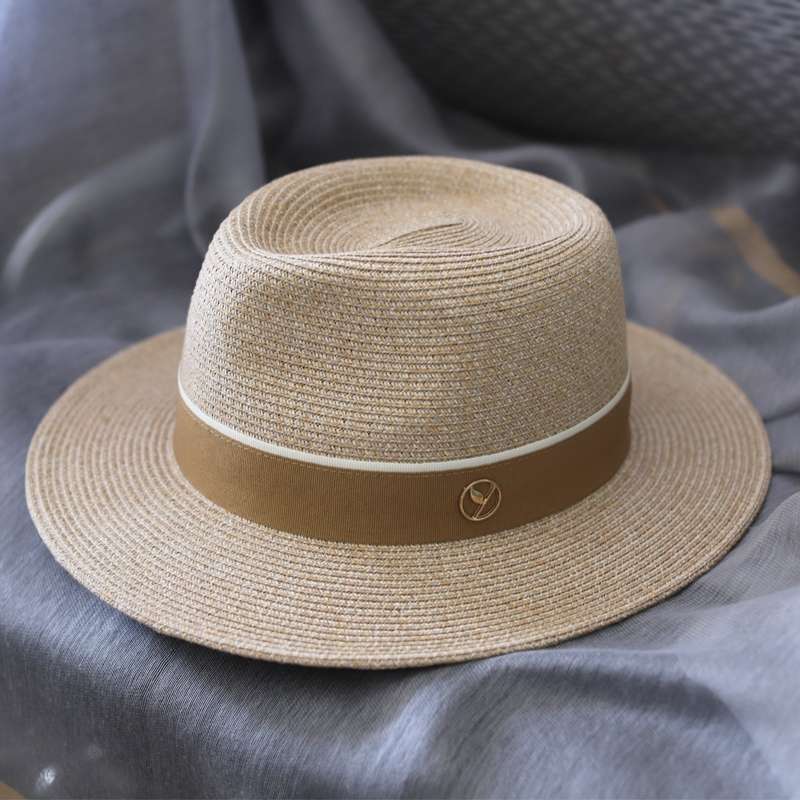 Tochino hand-woven Panama straw hats for men and women, spring and summer sun protection hats, off-white top hats for men