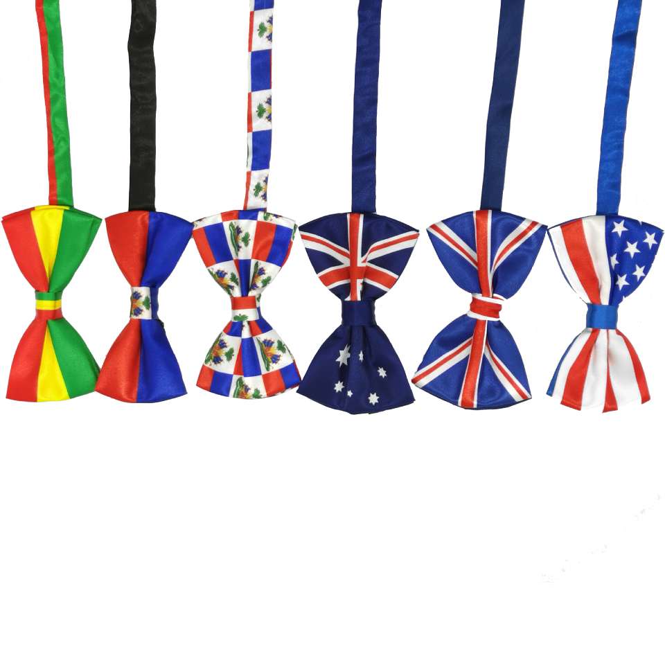 国旗领结英国美国澳大利亚海地玻利维亚国旗领结休闲时尚领结详情图1