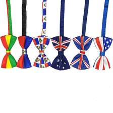 国旗领结英国美国澳大利亚海地玻利维亚国旗领结休闲时尚领结