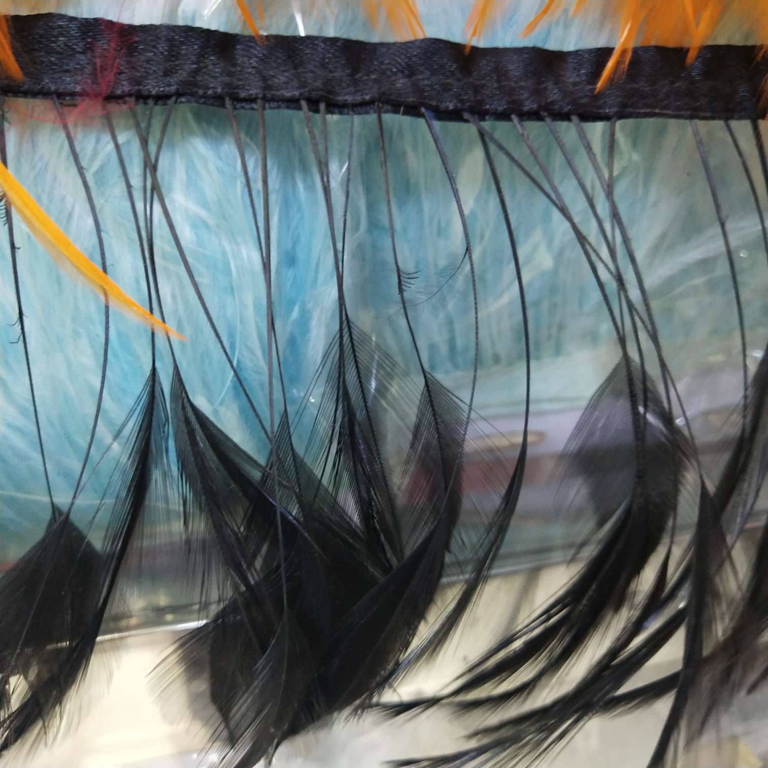Manufacturers direct feather products tear head chicken tail black cloth bag