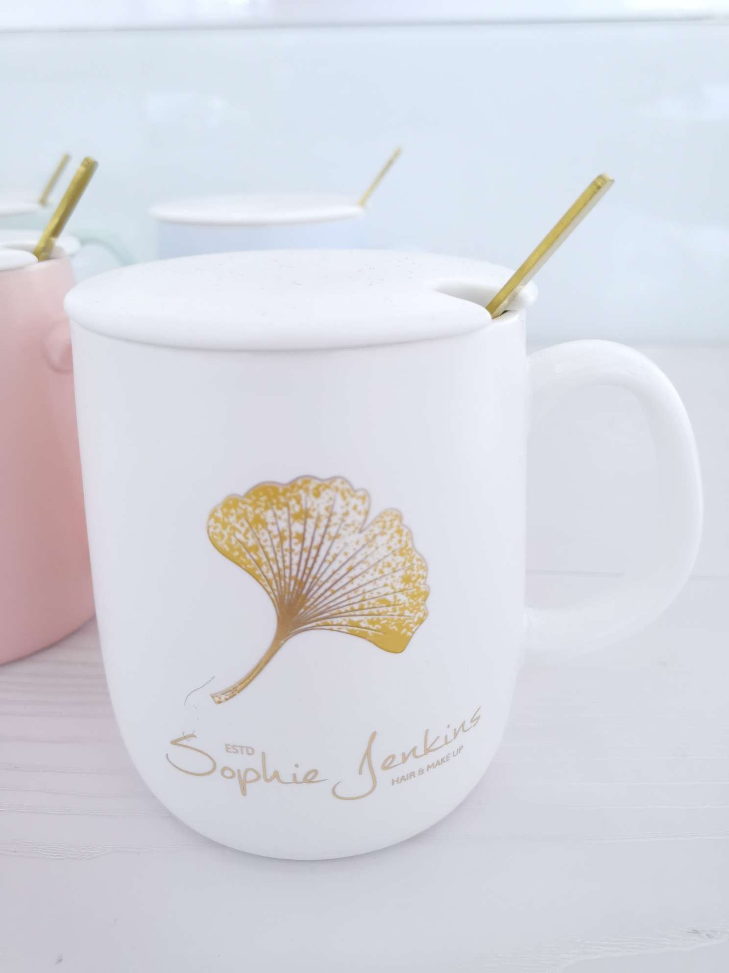 Matte gold leaf glazed ceramic cups, coffee cups, water cups Specification image