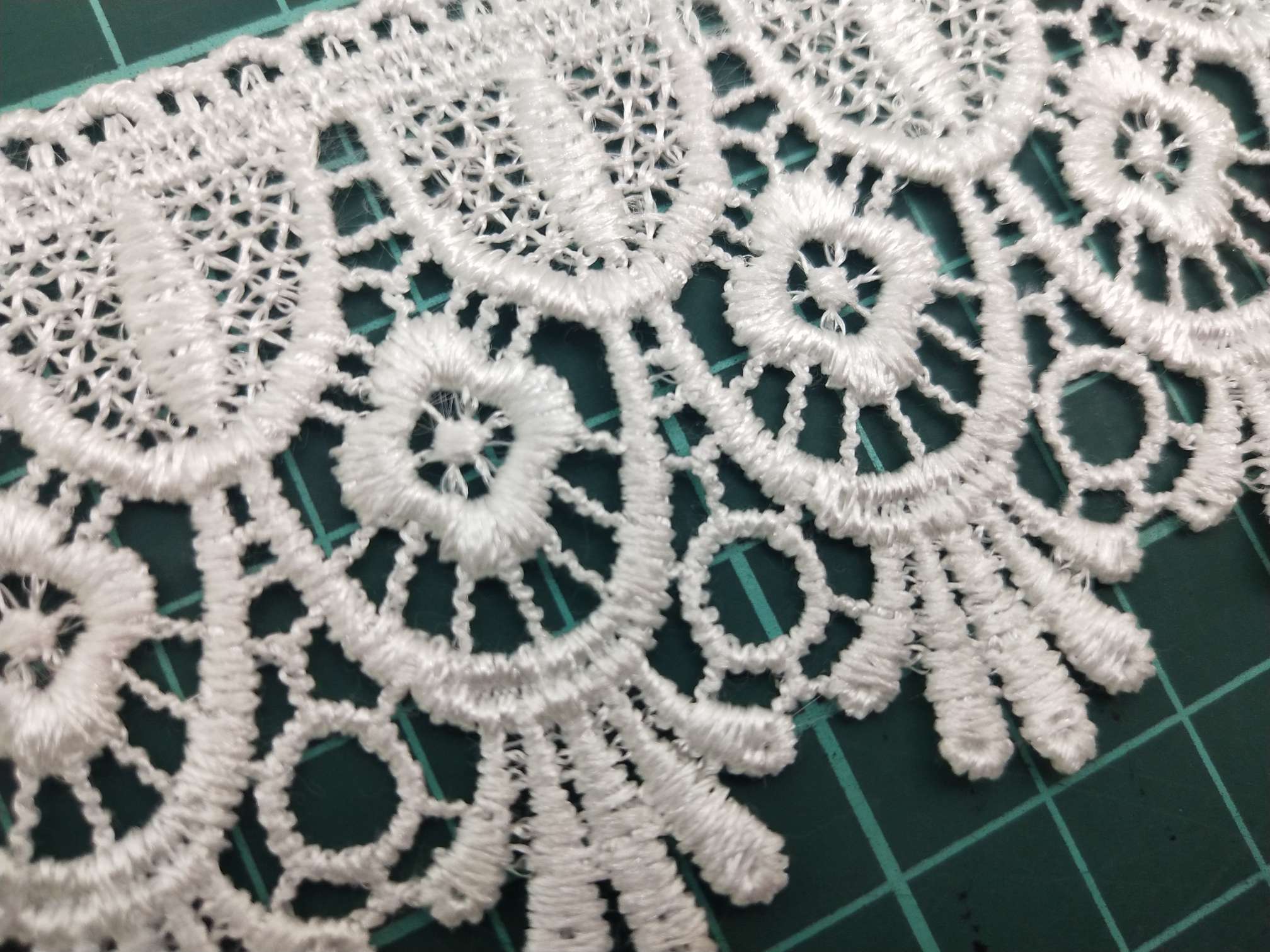 New water-soluble lace non-elastic polyester milk silk lace details Picture