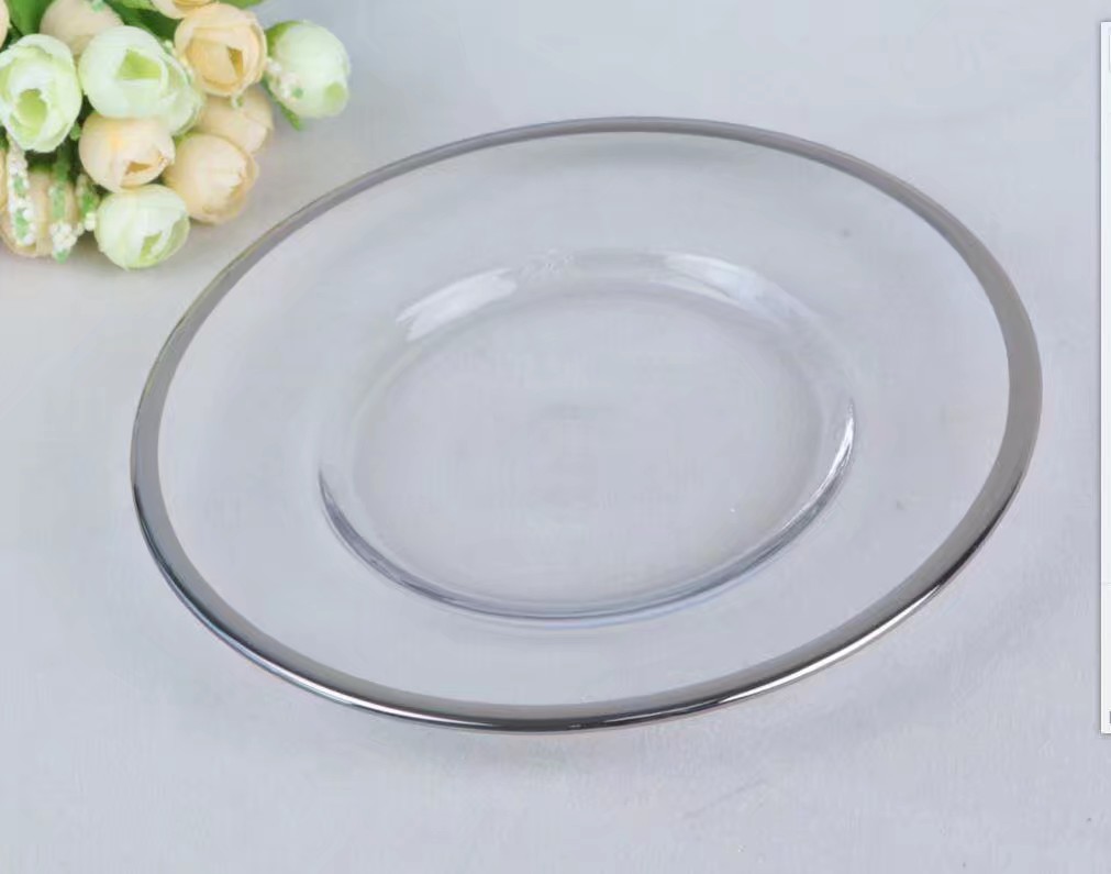 Glass plate cushion plate main plate personality decoration living room decoration opening soft decoration home luxury fashion creative home decoration dazzling 300 thumbnail