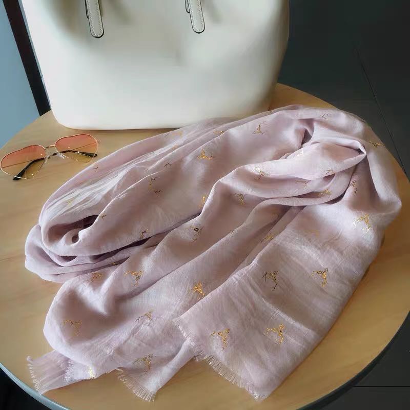 Ladies With Spring And Winter Style Fashion Soft Embroidery Scarf
