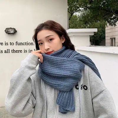 Tibetan Korean Version Of The Trend Ins Korean Version Of Lady Scarves Warm And Thick Large Lovely Temperament Scarf All Casual Trend Fashion Women
