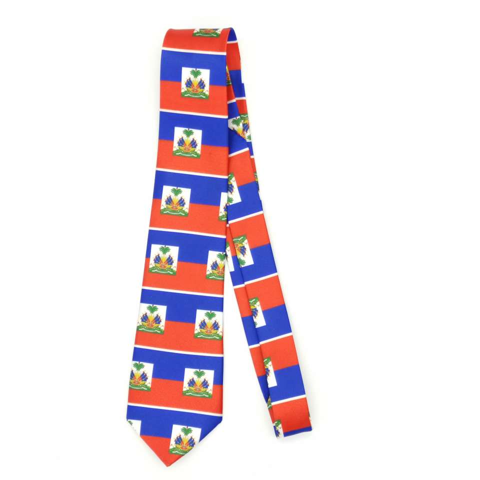 国旗领带英国美国海地国旗领带时尚休闲领带来图可定制详情图2