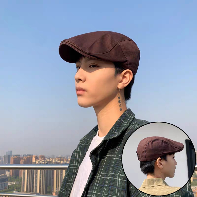 Hat Women Korean Version Of All The Fashionable Japanese Retro Front Hat Women British Short Eaves Spring Summer Thin Street Beret undefined