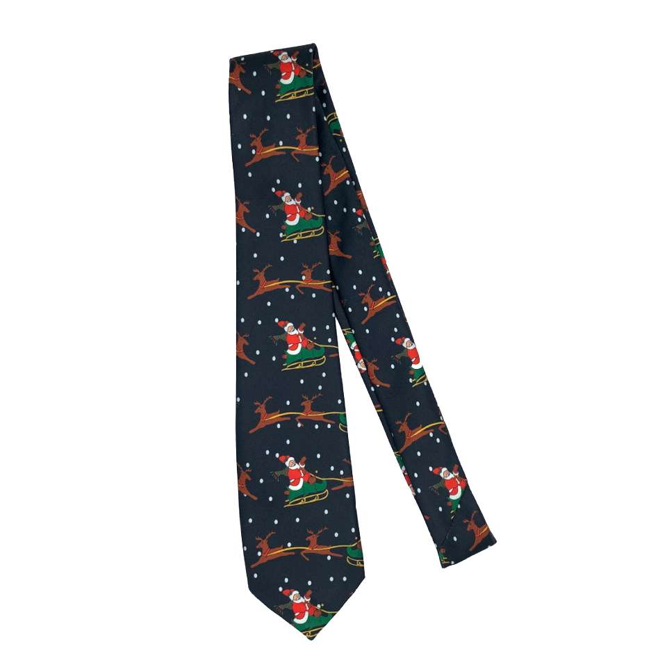 圣诞节圣诞老人圣诞鹿领带休闲时尚领带可来图来样订做详情图5