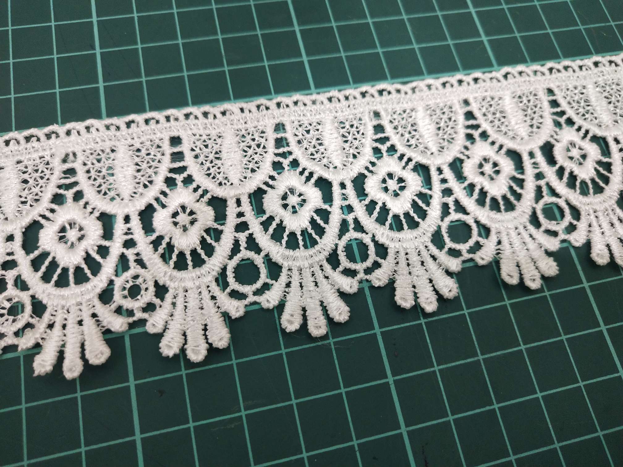 New water-soluble lace non-elastic polyester milk silk lace Specification image