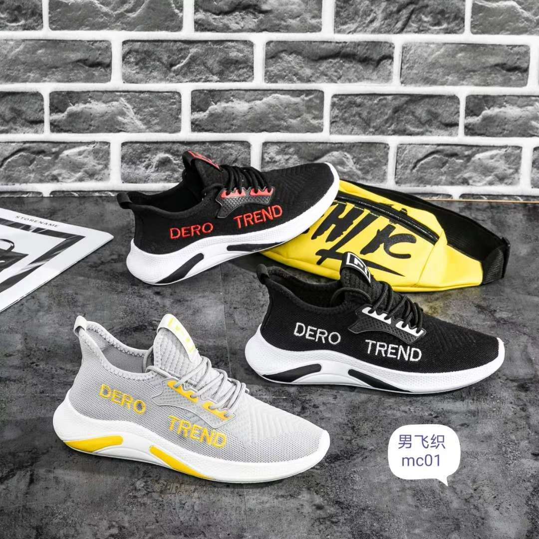 Zapatos para hombres fly woven transpirable cómodo zapatos casuales estilo explosivo