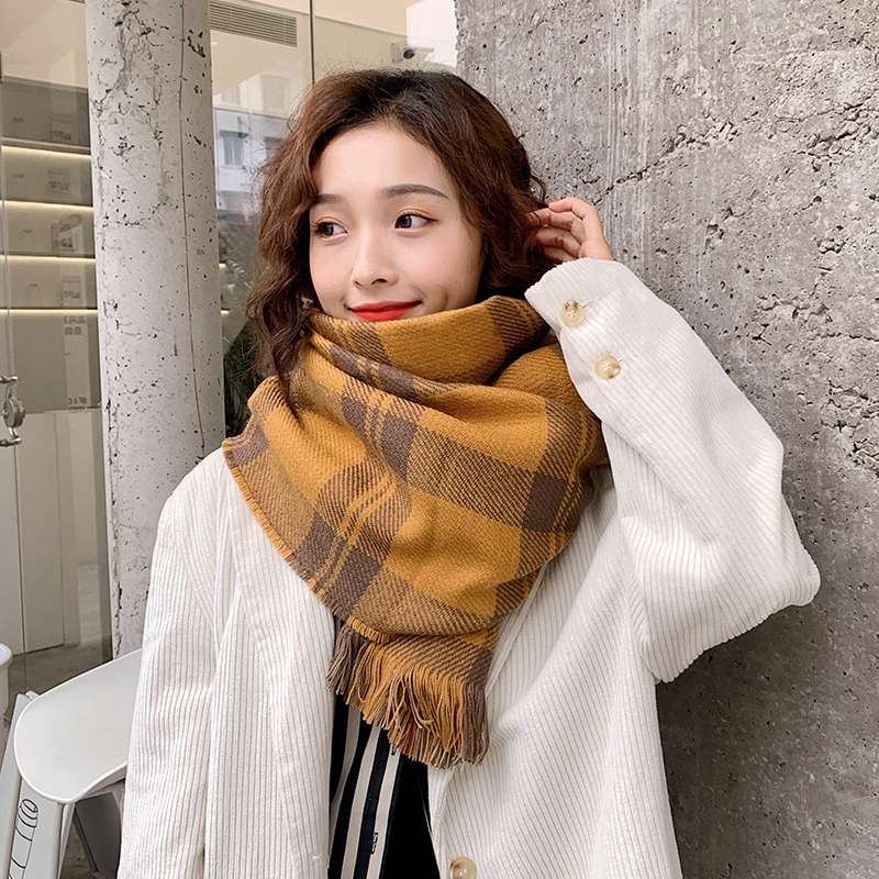 Big orange and grey scarf