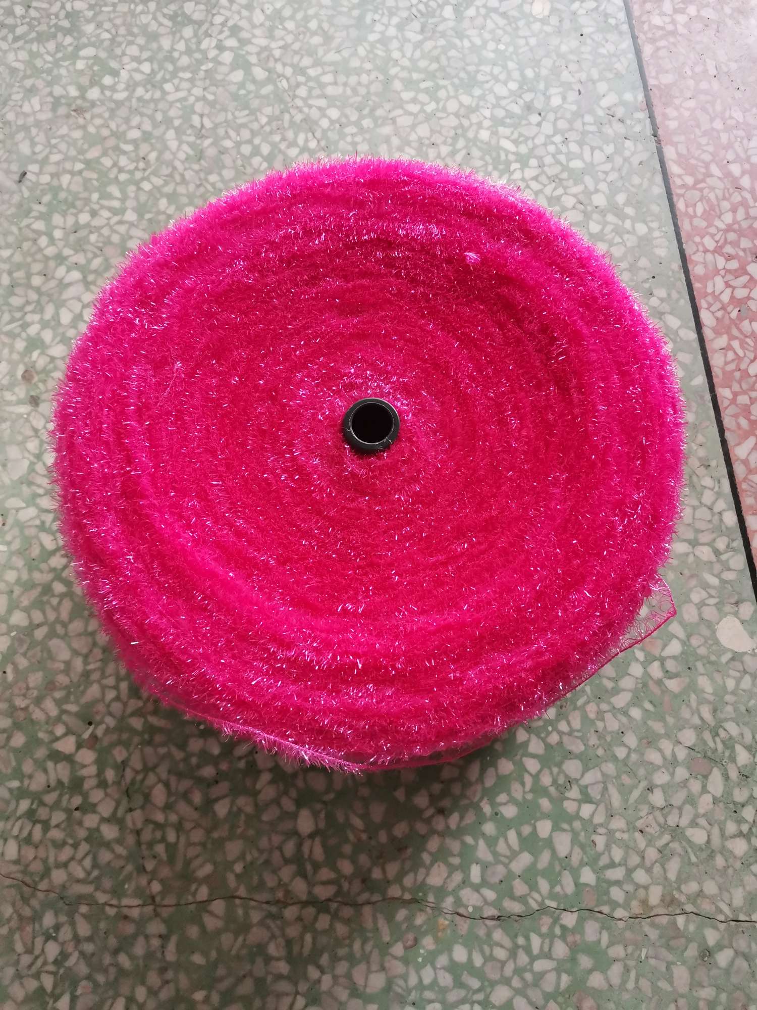 The dishcloth line is dark pink