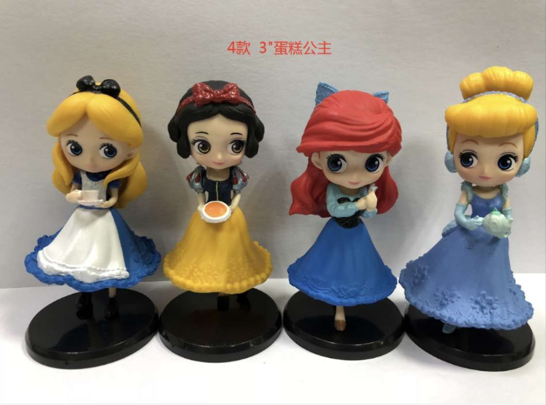 4款公主蛋糕摆件扭蛋公仔