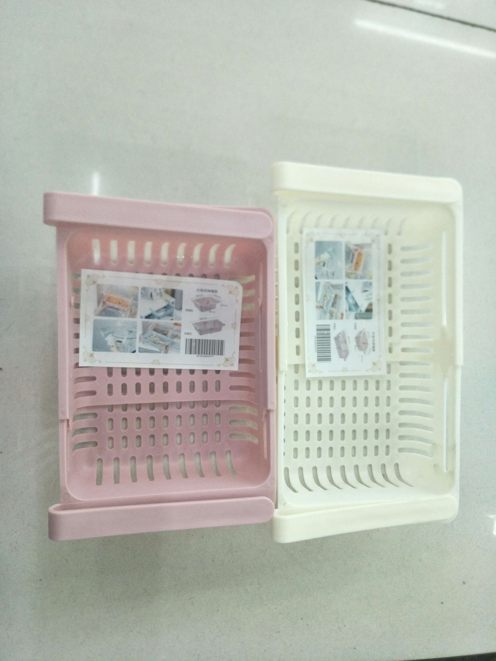 可夹可伸缩冰箱置物架