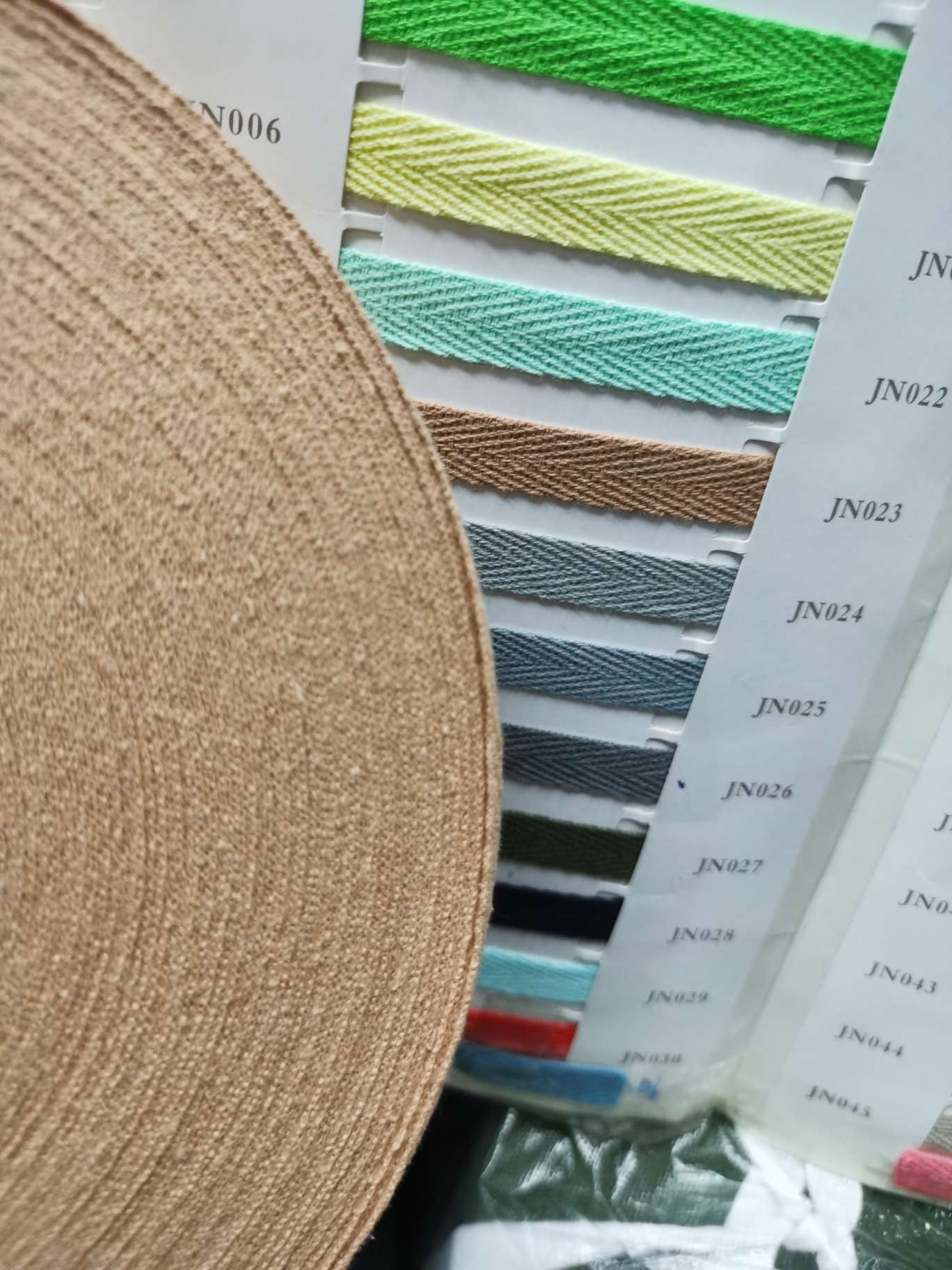 100% cotton 1.0 CM23 color cotton belt, side belt, side belt, herringbone belt, trademark belt thumbnail
