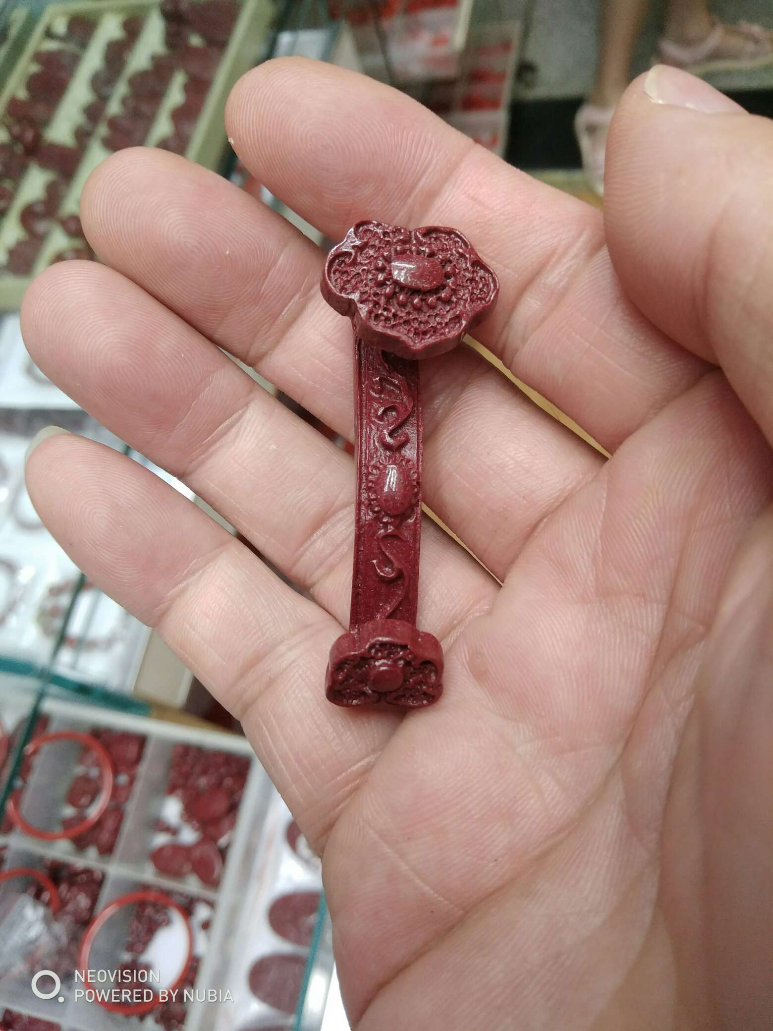 厂家批发天然朱砂紫金砂如意配件吊坠