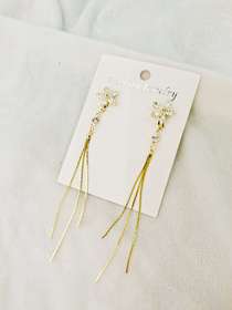 Sweet forest series temperament tassel earrings female light luxe zircon flower earrings 2020 new earrings S925 silver needle