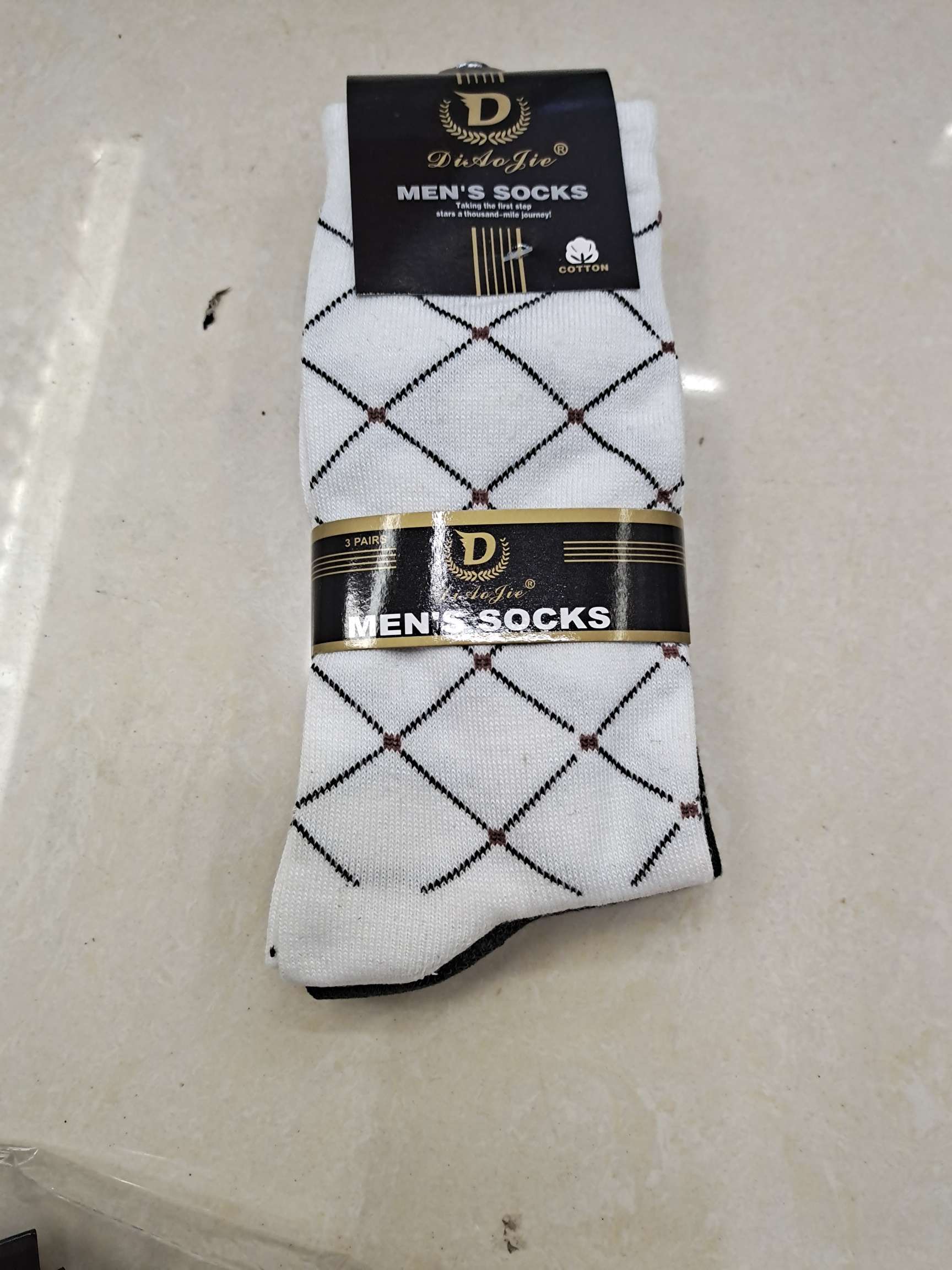 氨纶细菱形男袜