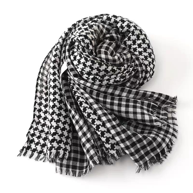 Ladies With Spring And Winter Style Ab Plaid Fashion Scarf