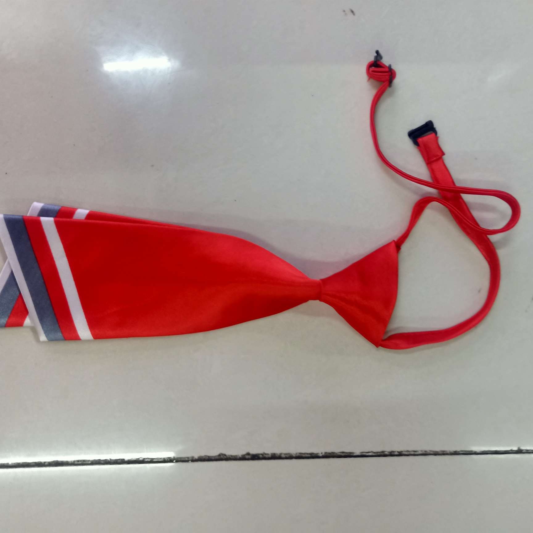 刀头双片领带大红