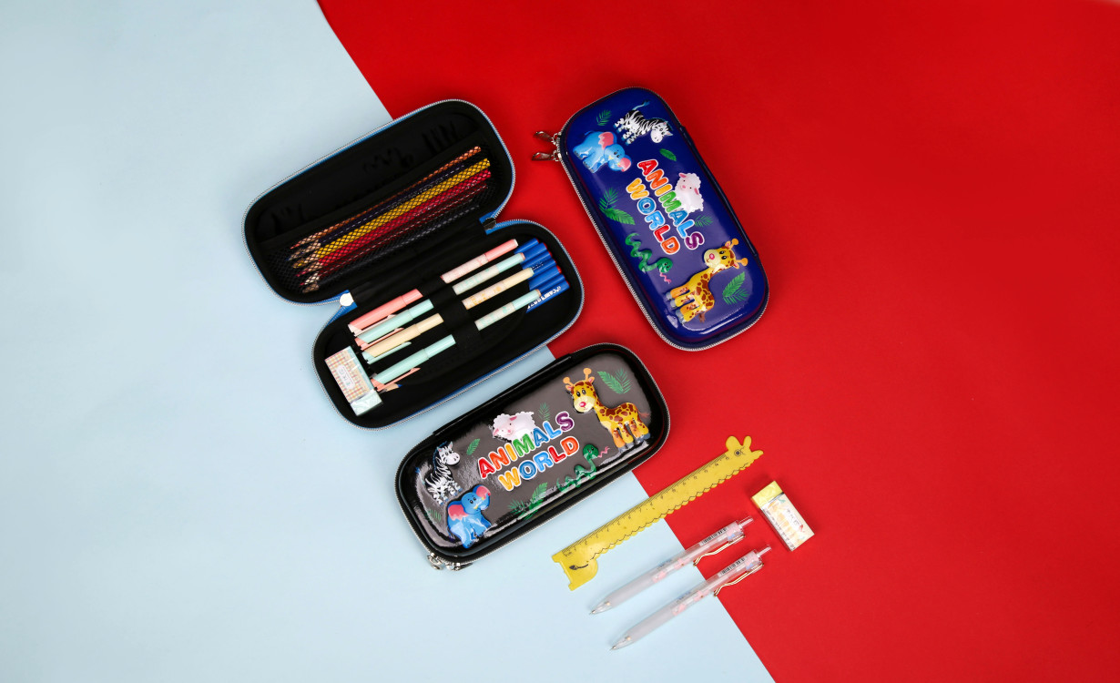 3D Unicorn EVA Pencil Case Children's student large capacity multi-functional pencil case multi-layered cartoon stationery bag thumbnail