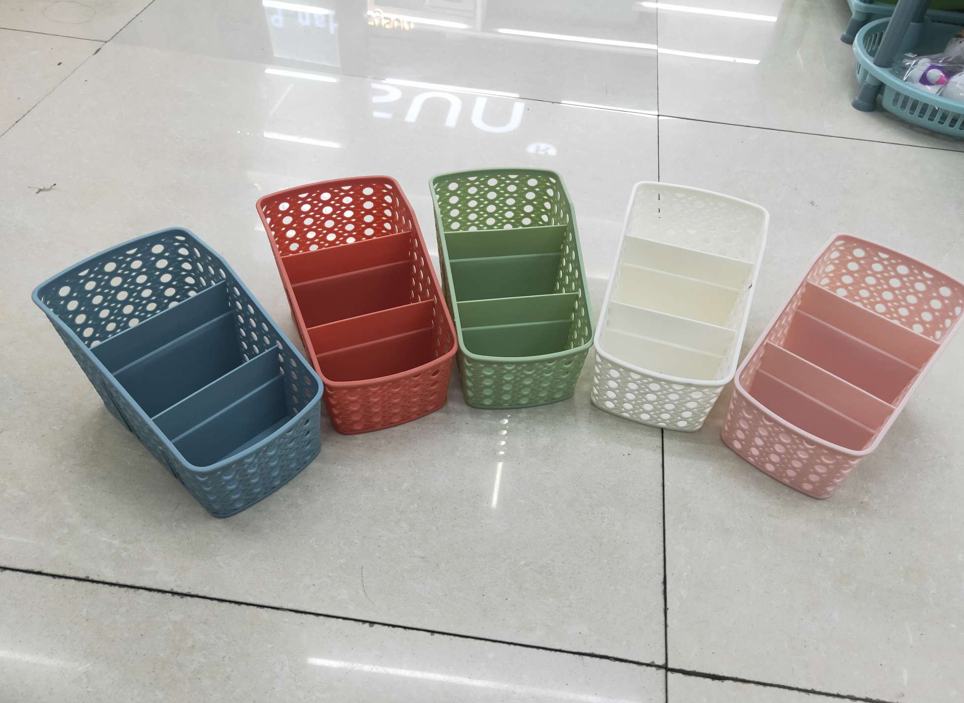 Storage box with pens and basket thumbnail