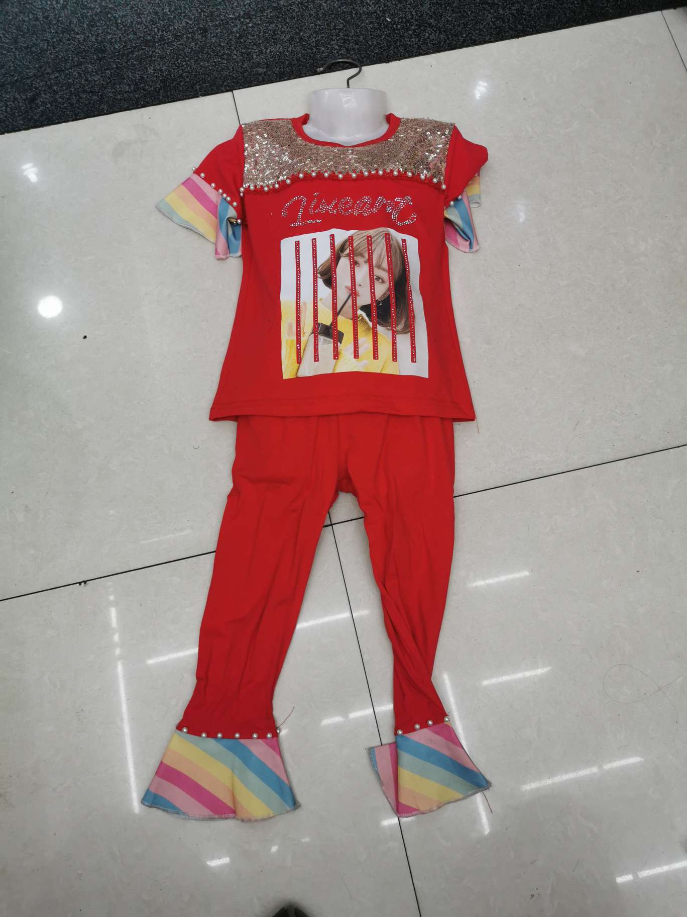 New short sleeved summer suit for girls thumbnail