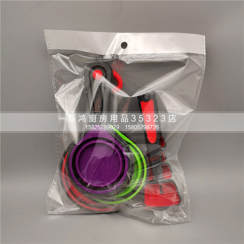 8-Piece Silicone Measuring Spoon Size Set Foldable details Picture