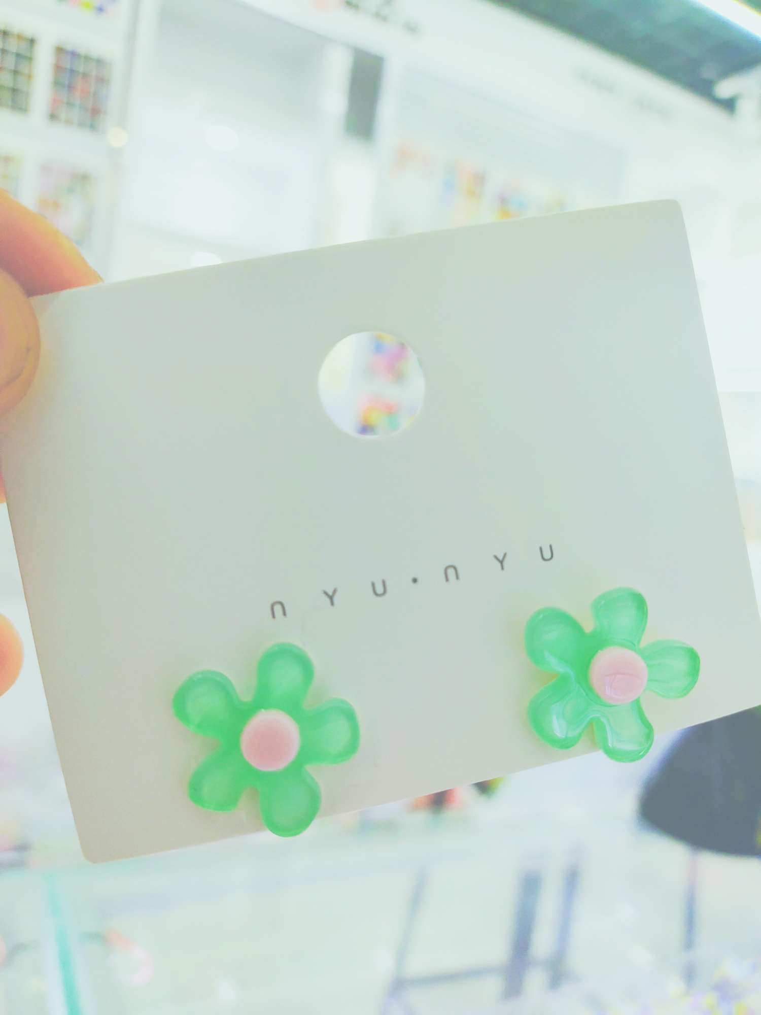 Five-petal flower stud earrings