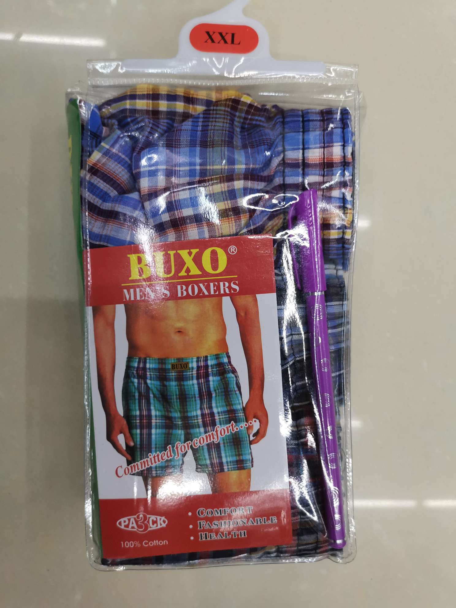 BUXO boxers with pen