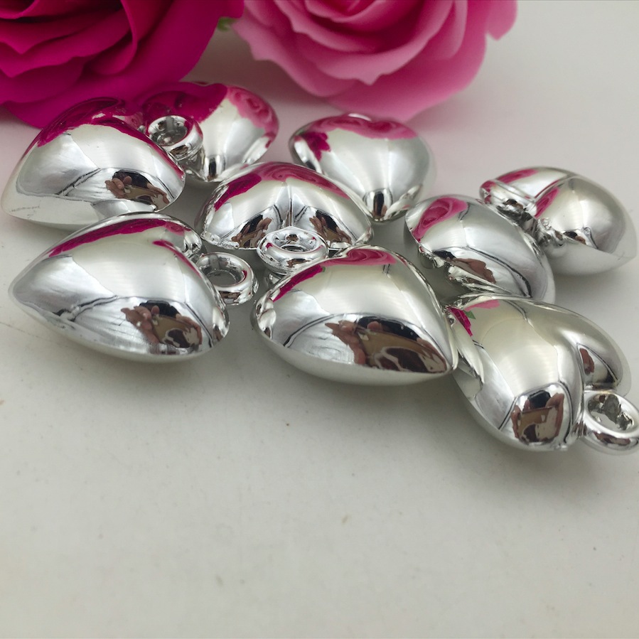 diy jewelry accessories, electroplated UV heart-shaped pendant, single hanging bead, 2.7X2.3cm, wholesale festival jewelry accessories, bottle pendant, necklace pendant Specification image