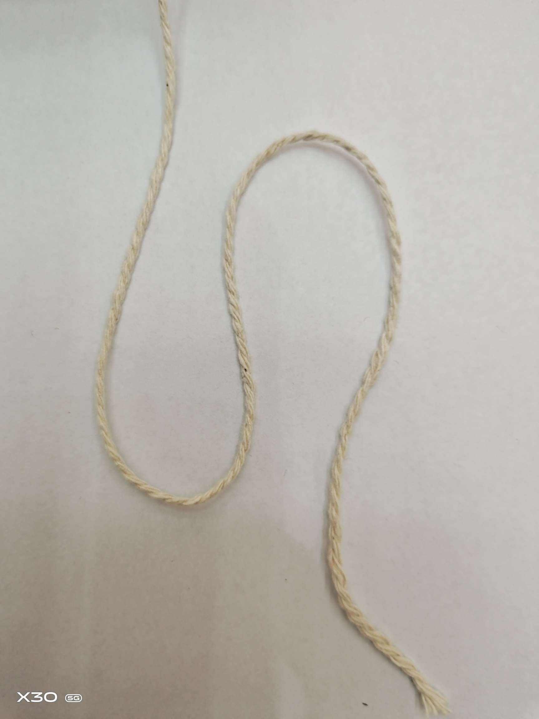 Custom-made binding rope for crab handicrafts with 2mm white cotton thread details Picture