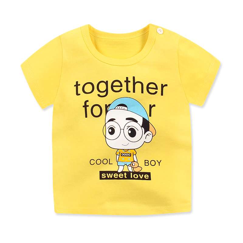 Girl's top boy's Fashion baby's wear Korean version baby's half sleeve cotton summer child 6 thumbnail