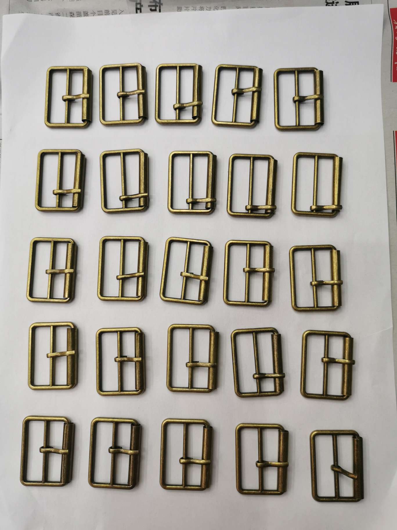 Zinc alloy tube buckle 3 cm, from 1.5 cm to 6 cm, bronze color, gun black, white K, electrophoretic Black, other colors thumbnail